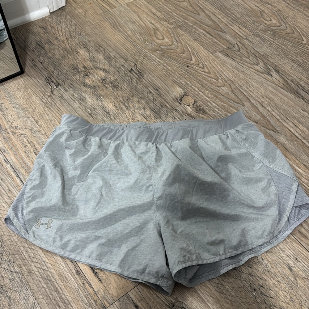 Under Armour Gray Athletic Shorts with Reflective Details